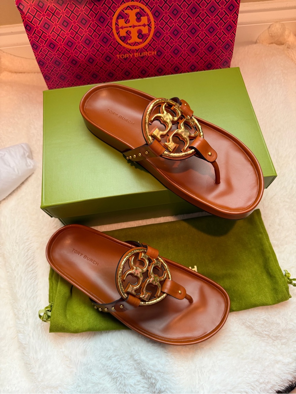 Tory Burch Miller Cloud Vintage Plaque Sandals - Picture 3 of 10